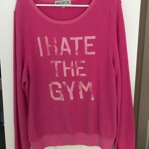 Wildfox “I hate the gym” jumper pullover